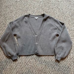 Fitz + Eddi Buckle brand bell sleeve sweater cardigan